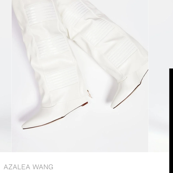Azela Wang White Boots New 🆕 - Picture 7 of 8